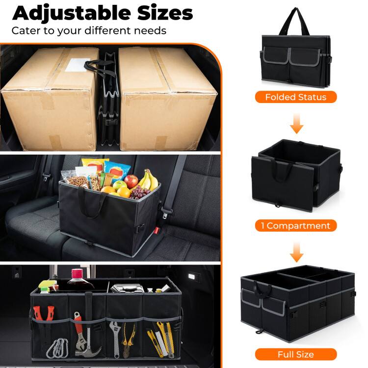 Adjustable Sizes  
Cater to your different needs  

Folded Status  
1 Compartment  
Full Size