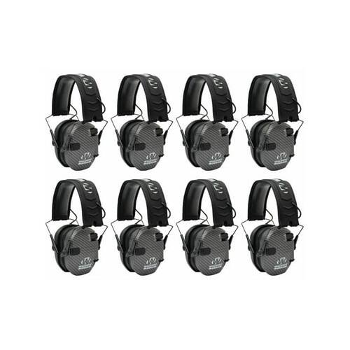Angle. Walkers - Walker's Razor Slim Ultra Low Profile Compact Design Earmuffs (Carbon) 8-Pack - Carbon.