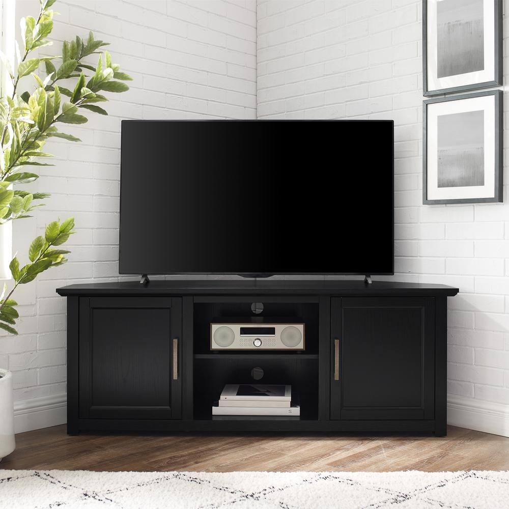 Alt View 2. Crosley Furniture - Camden Corner Tv Stand For 65+ Inch Tv - Black.