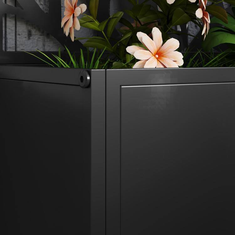 Alt View 8. PULUZ - Metal Garden Bed with Trellis for Climbing Plants, Freestanding or Wall Mounted Flower Bed , Plants NOT Included - Black.