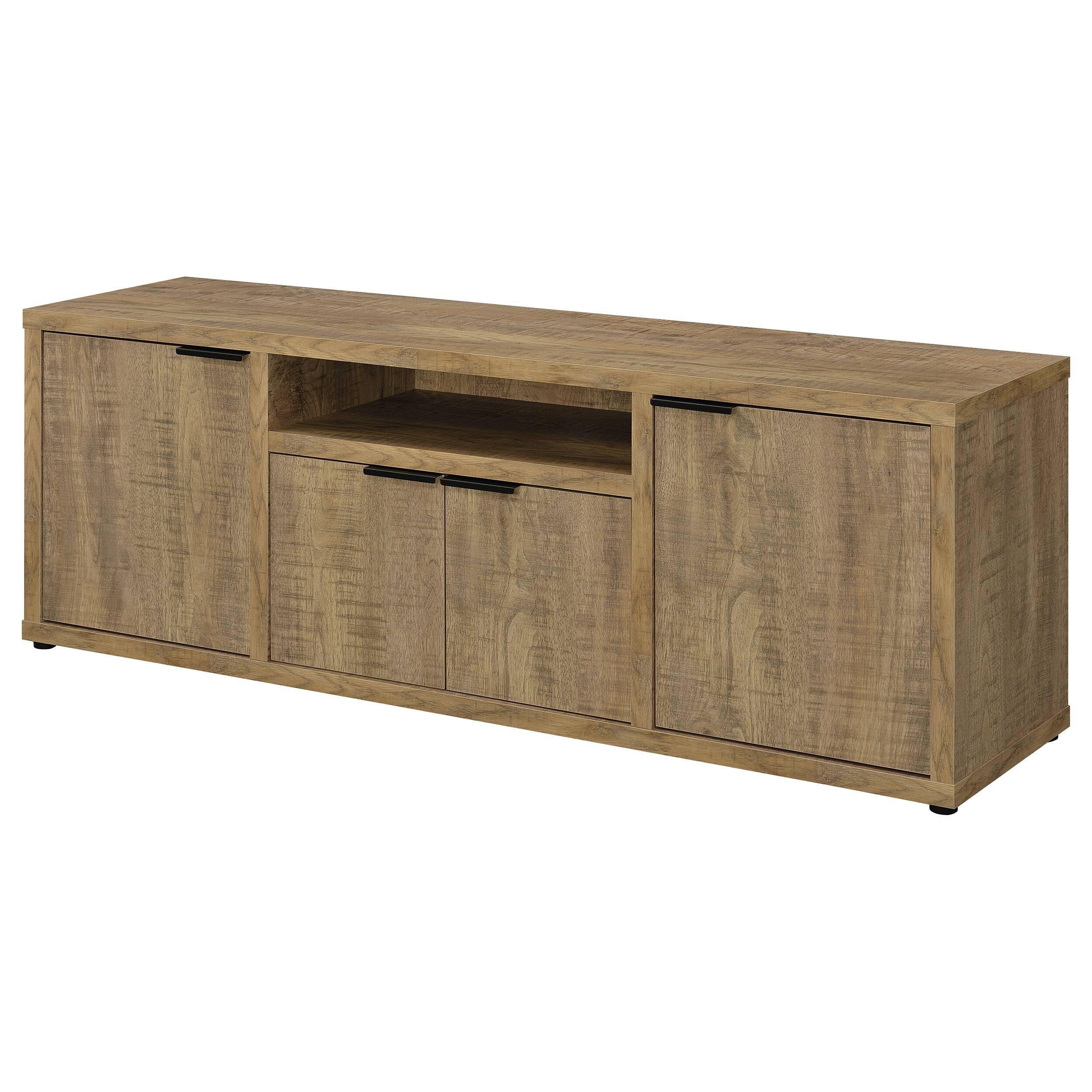 Left. APRILSOUL - Noriega Mango 4-door Engineered Wood 60-inch TV Stand - Mango color.