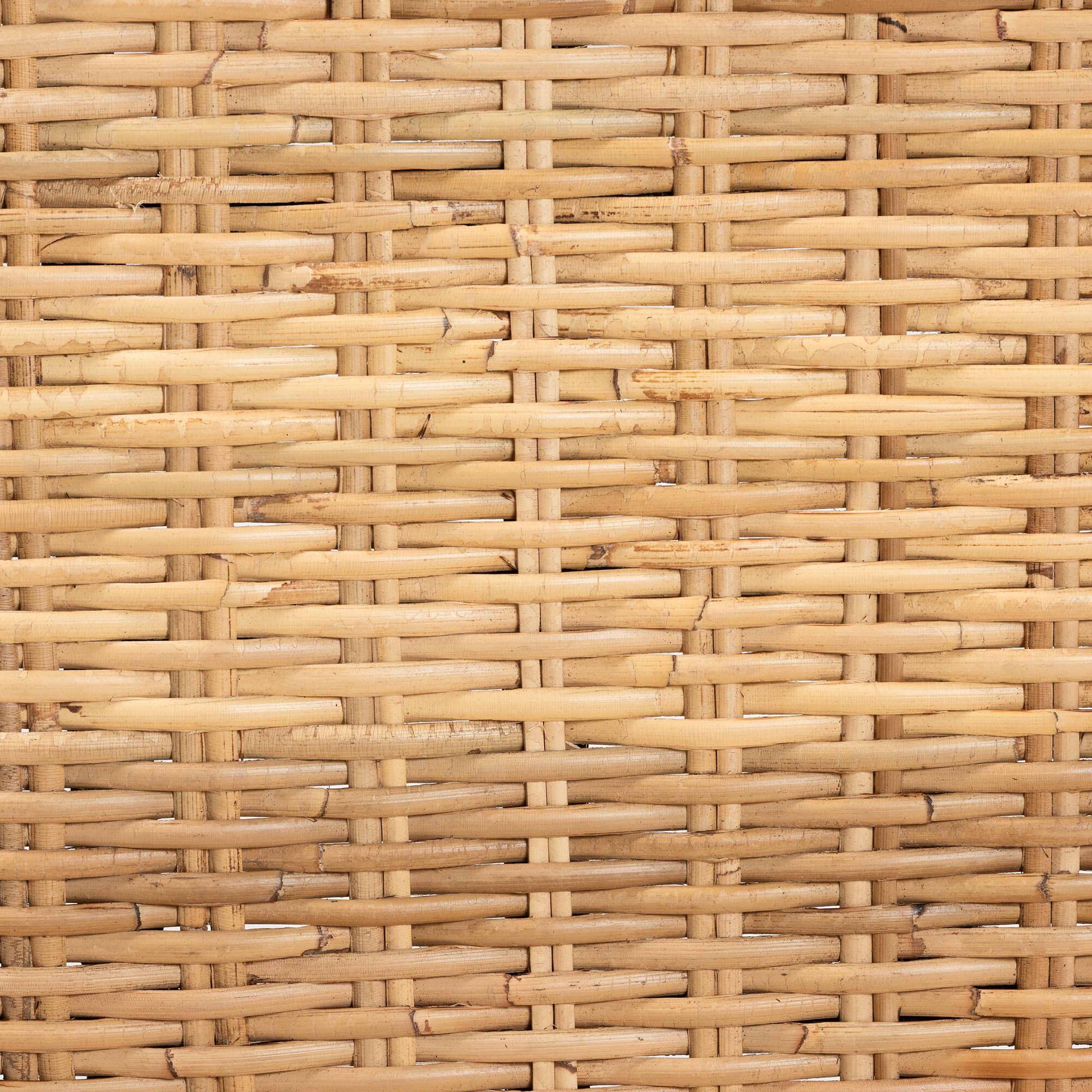 Alt View 2. bali & pari - Dermot Modern Bohemian Finished Wood and Natural Rattan 2-Piece Dining Chair Set - Dark Brown/Natural Brown.