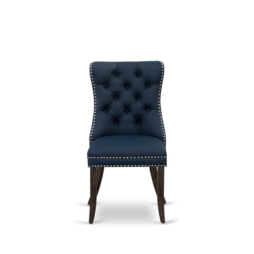 Angle. East West Furniture - Parsons Dining Chairs - Brown.