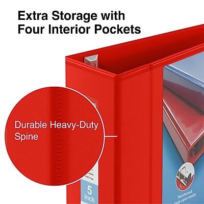 Extra Storage with Four Interior Pockets

Durable Heavy-Duty Spine

5 Inch Reinforced easily open