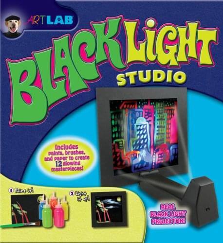 ARTLAB BACKLIGHT STUDIO includes paints, brushes, and paper to create 12 glowing masterpieces! - Part 2 Light 8 REAL BLACK LIGHT PROJECTOR!