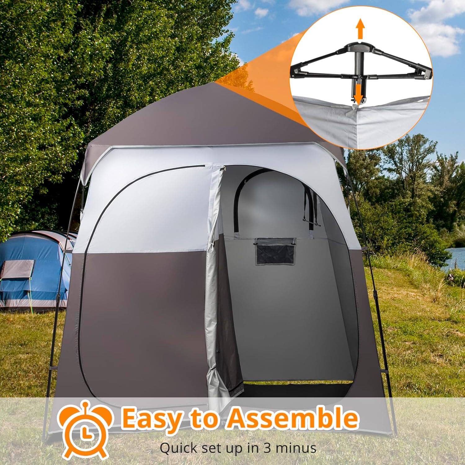 Easy to Assemble  
Quick set up in 3 minutes
