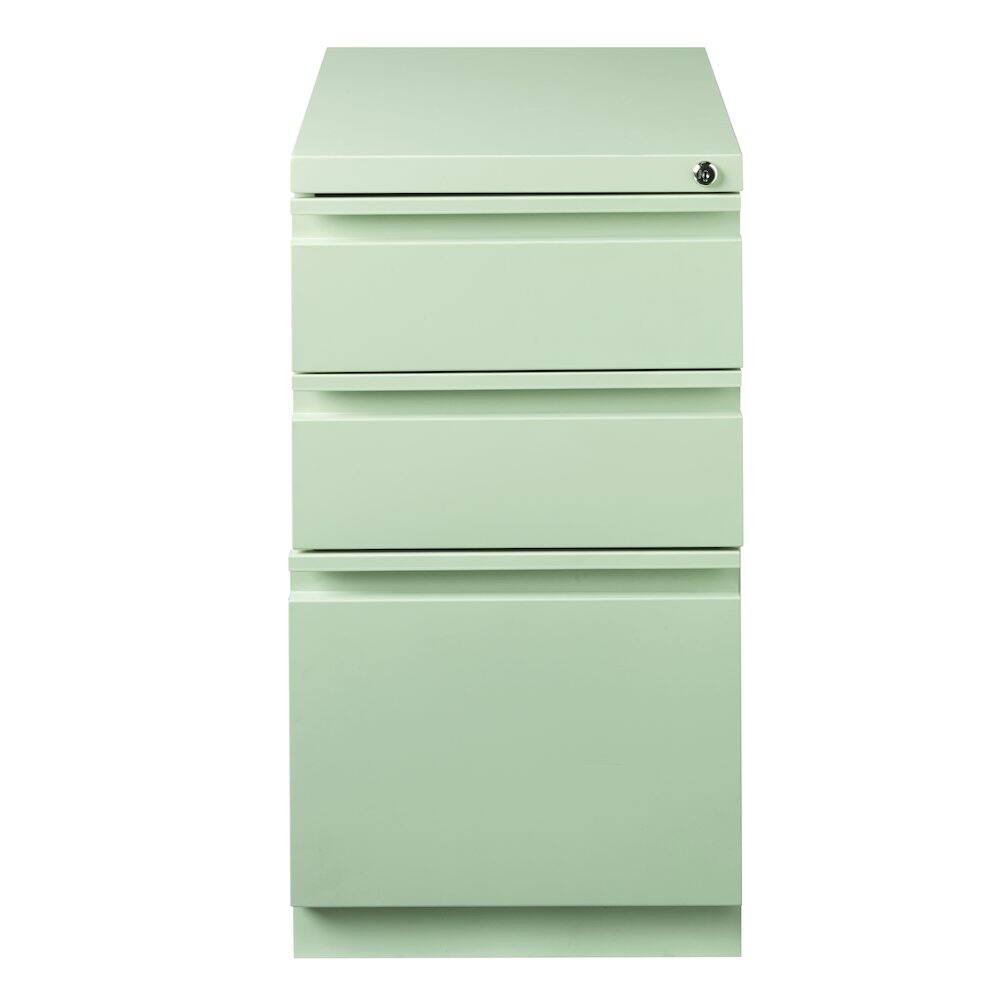 Alt View 2. Hirsh - Hirsh 20" Deep Mobile Pedestal File Cabinet 3 Drawer Box-Box-File, Light Gray - Gray.