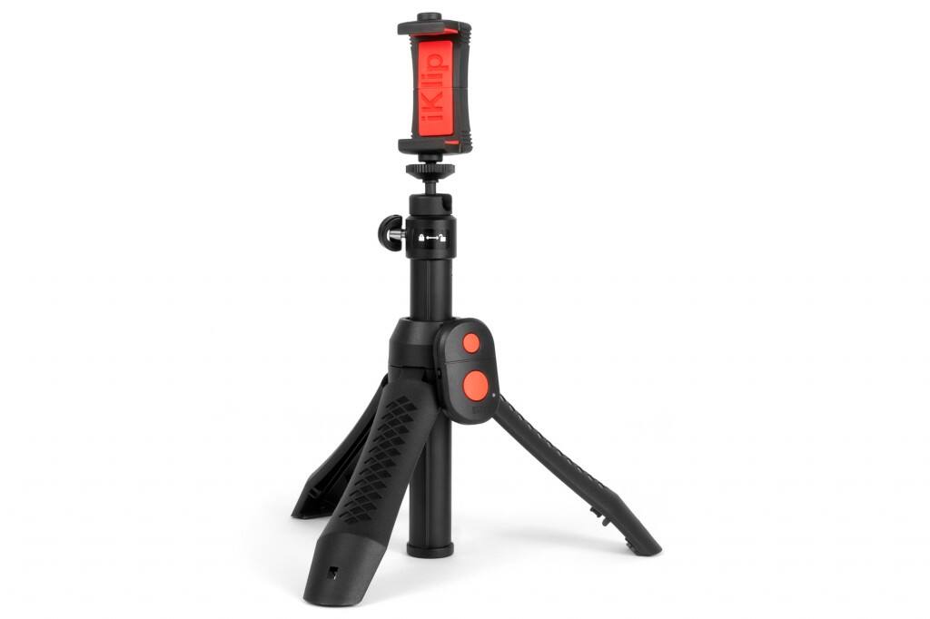Left. IK Multimedia - iRig Video Creator Series and Streaming Kit with Microphone, Stand and LED Ring Light for Smartphone Content Creation.