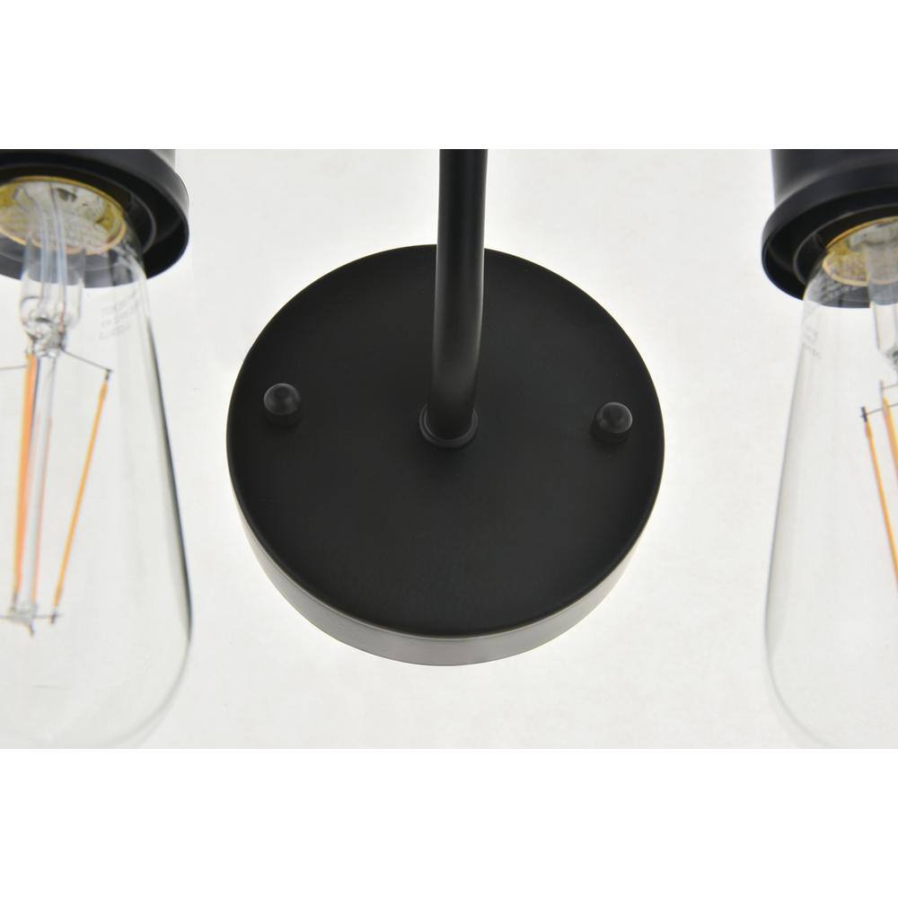 Back. Living District - Serif 4 light black Wall Sconce - Black.