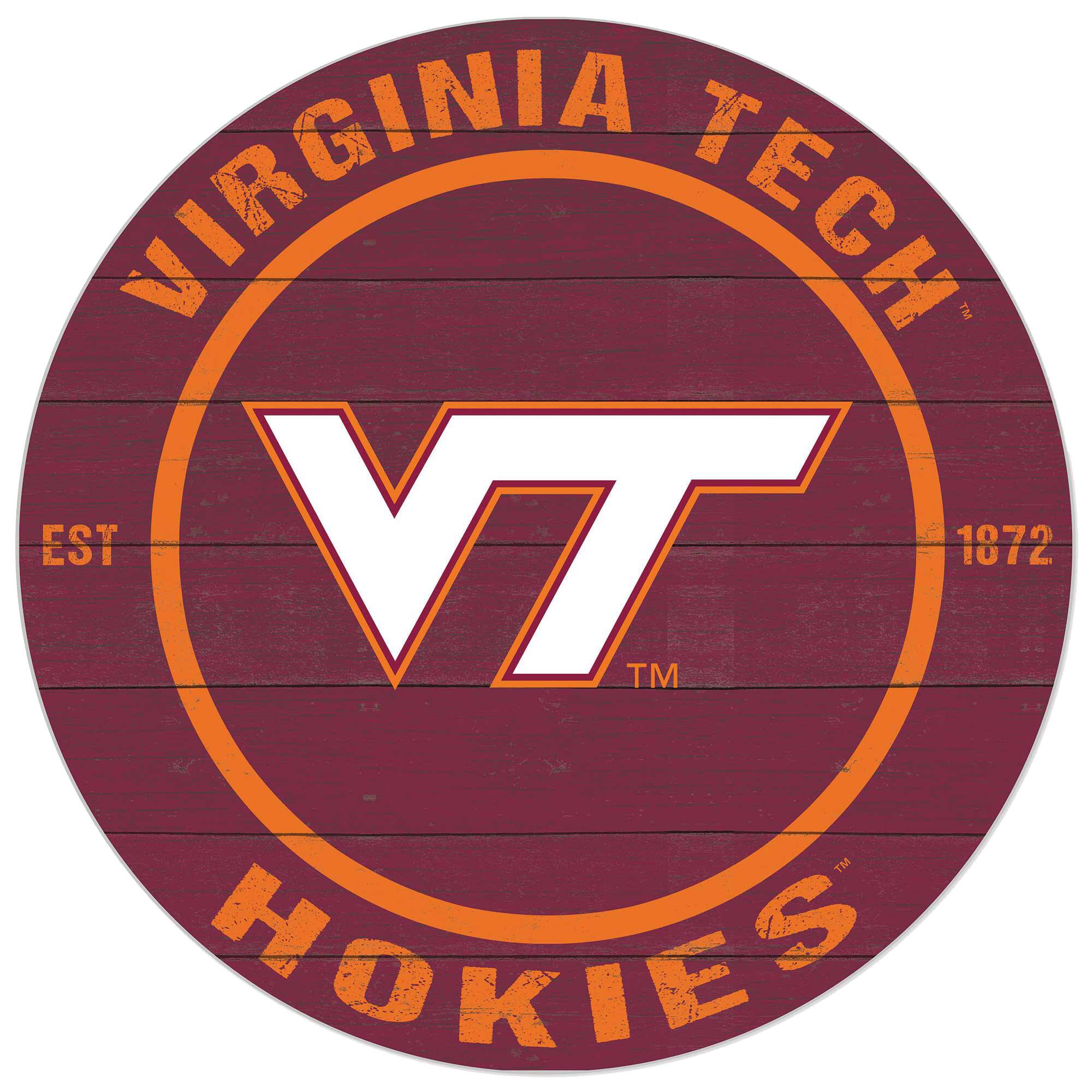 Virginia Tech Hokies 20'' x 20'' Indoor/Outdoor Circle Sign