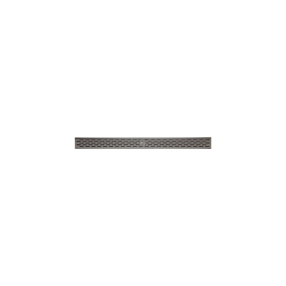 Back. Alfi - ABLD36C 36" Modern Stainless Steel Linear Shower Drain with Groove Holes - Silver.