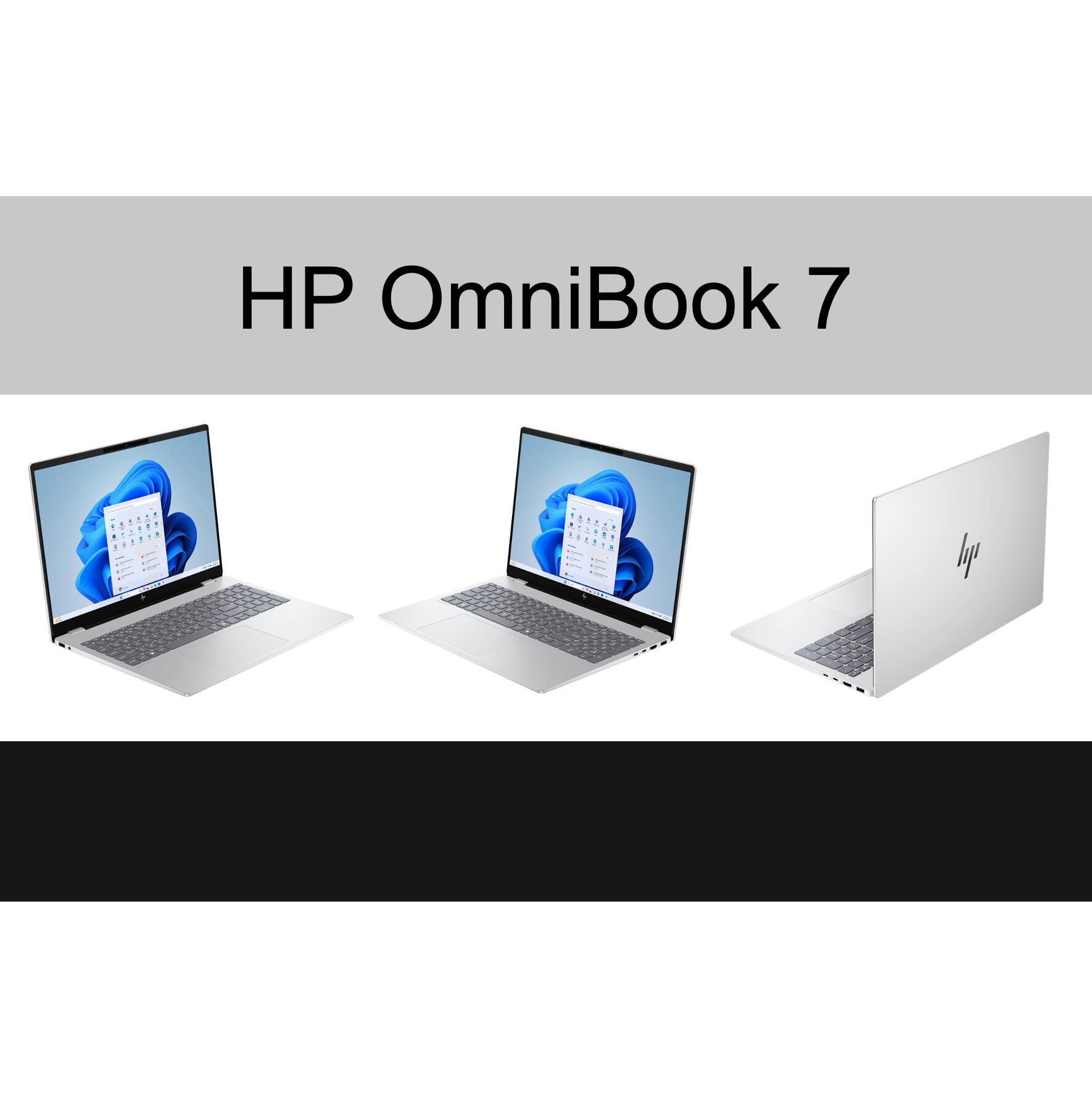 Alt View 1. HP - OmniBook 7 Laptop 16.0 2048x1280 Display (Core 9 270H, 32GB, 1TB SSD, Win 11 Pro) w/Dockztorm Wireless Mouse - Glacier Silver.