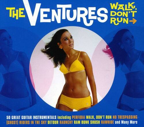 The Ventures  
Walk, Don't Run  

50 Great Guitar Instrumentals Including:  
Perfidia, Walk, Don't Run, No Trespassing, Ghost Riders in the Sky, Detour, Raunchy Ram, Bunk Shush, Rawhide, and Many More