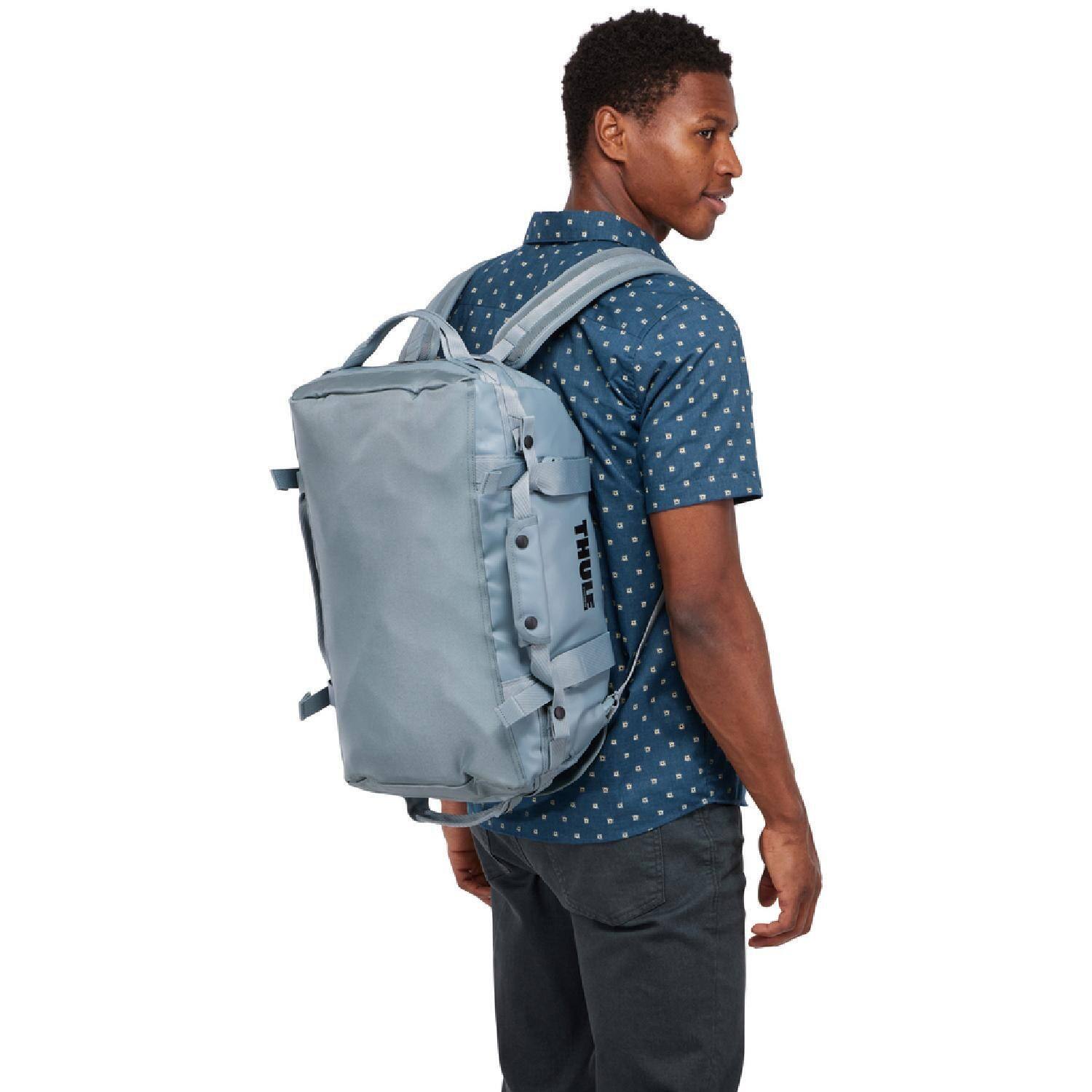 Left. Thule - Chasm 40L Duffel Bag – Waterproof Travel Gear - Pond Gray.