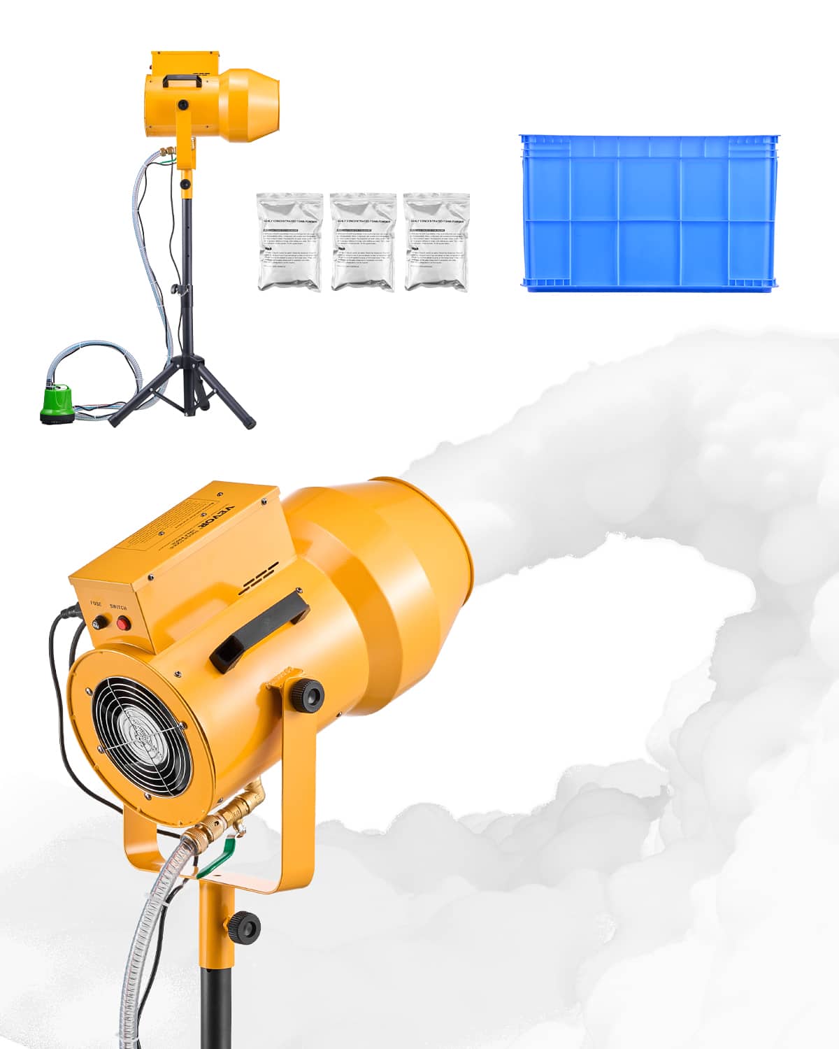 VEVOR - Foam Machine, 1200 W Party Foam Cannon,Foam Maker with 3 Packs of Foam Powder, Foam Party Machine with 20 Gal Water Tank - Yellow price history on PriceWatchPro