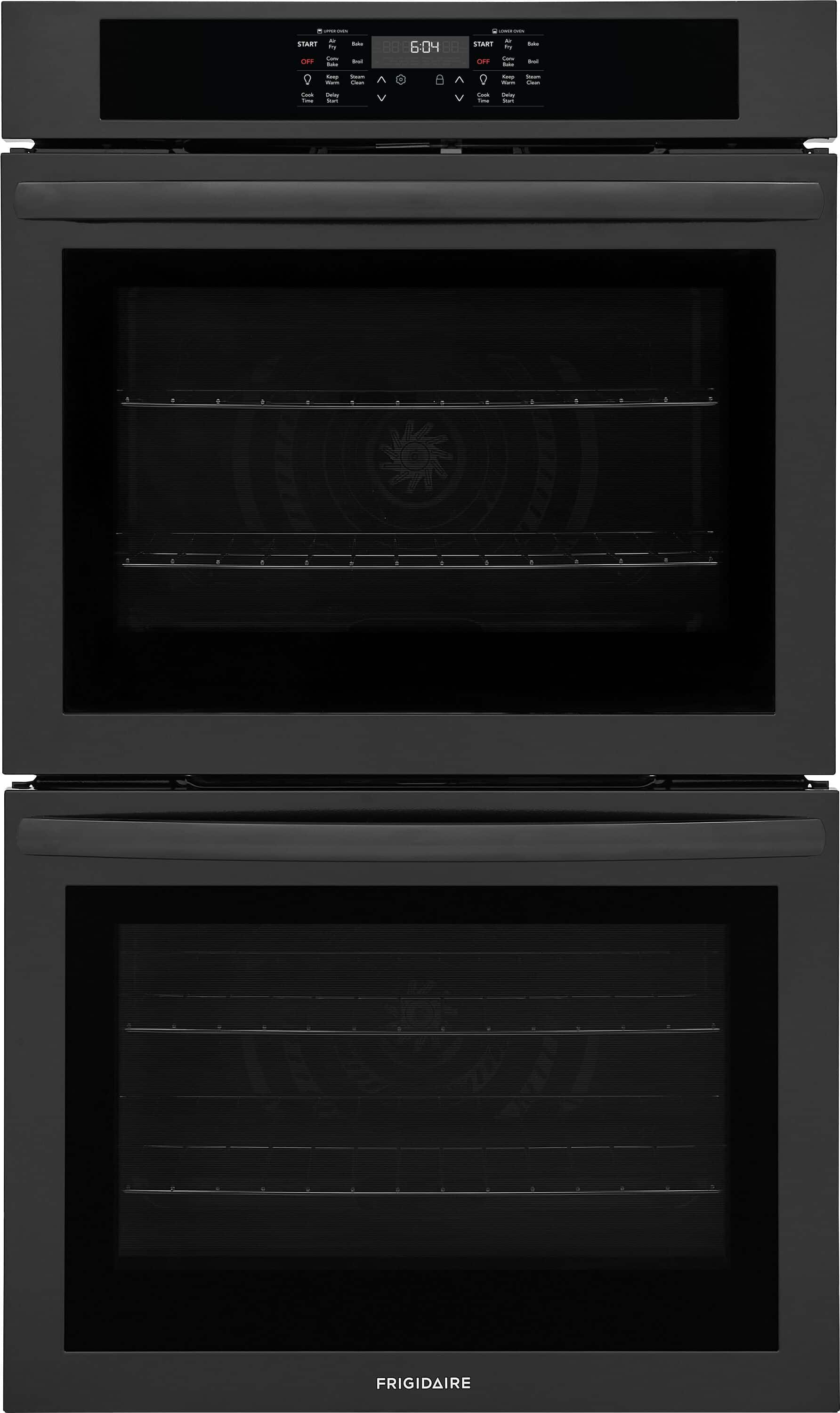 Frigidaire - 30" Built-In Double Wall Oven with Convection Bake and Air Fry - Black