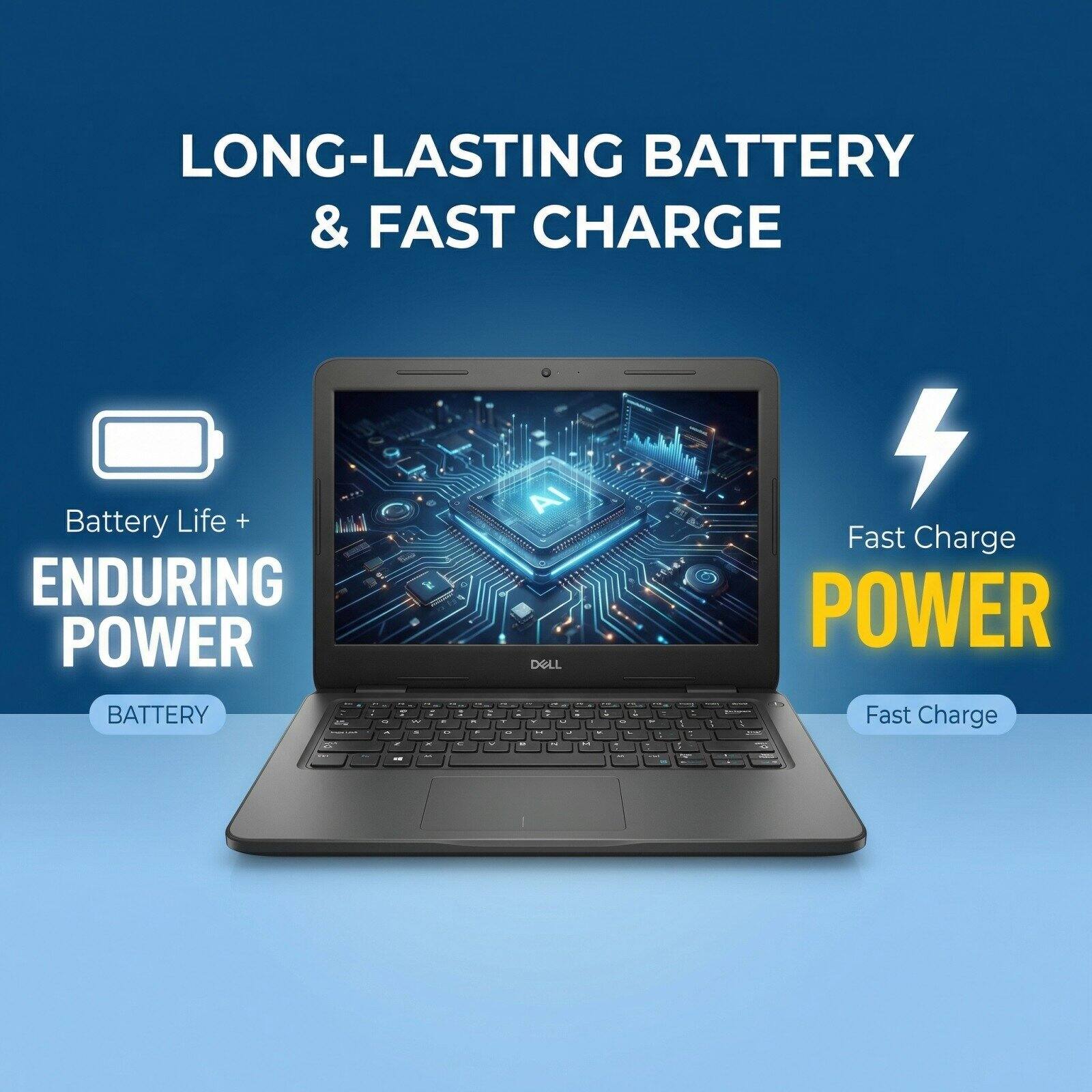 LONG-LASTING BATTERY & FAST CHARGE

Battery Life + ENDURING POWER

Fast Charge POWER

BATTERY

Fast Charge