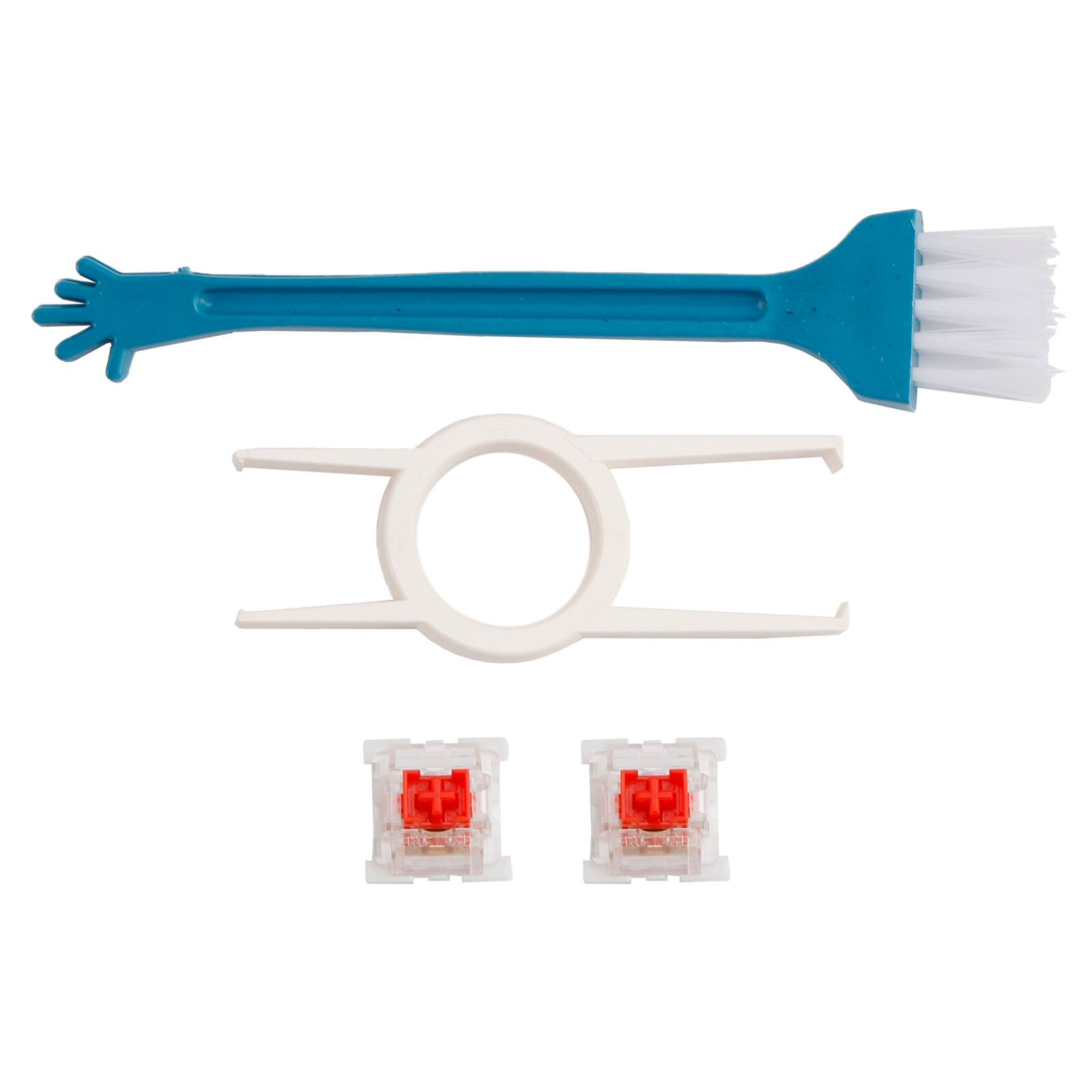 Alt View 10. Topteng - K1000 Hot-Swappable Mechanical Keyboard - 104 Key Red Switch,  RGB Backlit, PBT Keycaps, Knob Control for Gaming - Red.