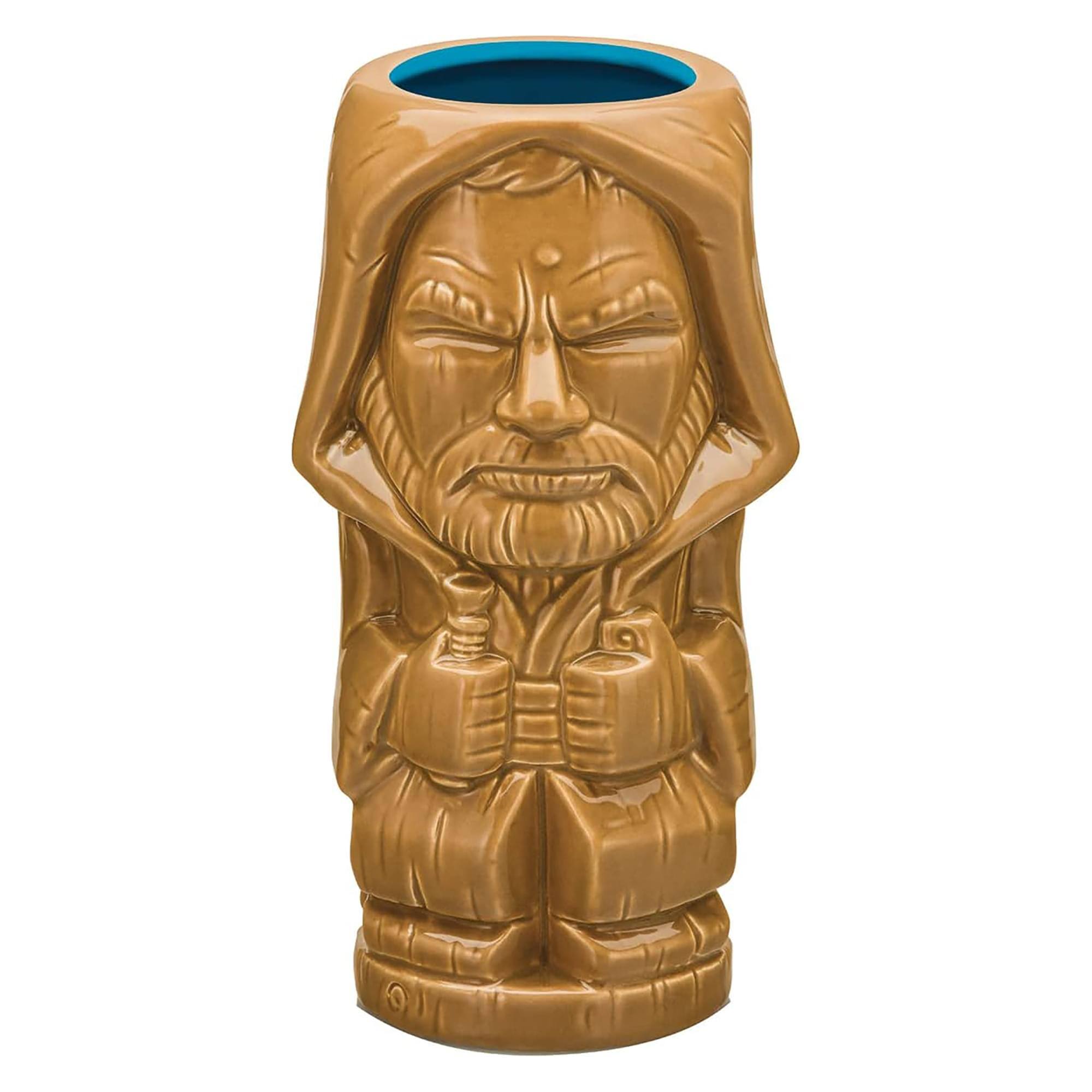 Front. Star Wars - Geeki Tikis Star Wars Obi-Wan Kenobi Ceramic Mug | Holds 20 Ounces - Brown.