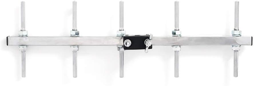 Angle. Gibraltar Hardware - 5 Post Accessory Mount Clamp, 20" Percussion Mounting Bar, Includes Five 9.5mm Knurled Posts.