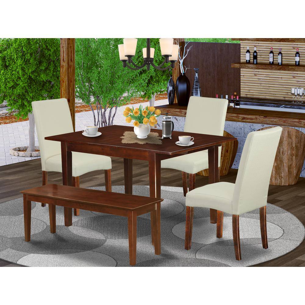 Left. East West Furniture - Dining Room Set Mahogany - Brown.