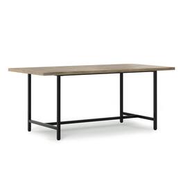Simpli Home - Campbell 72 inch x 36 inch Rectangle Modern Industrial Dining Table - Grey Wash