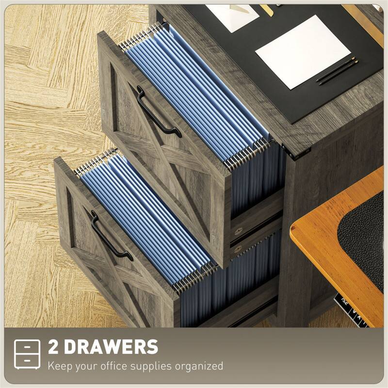 2 DRAWERS  
Keep your office supplies organized