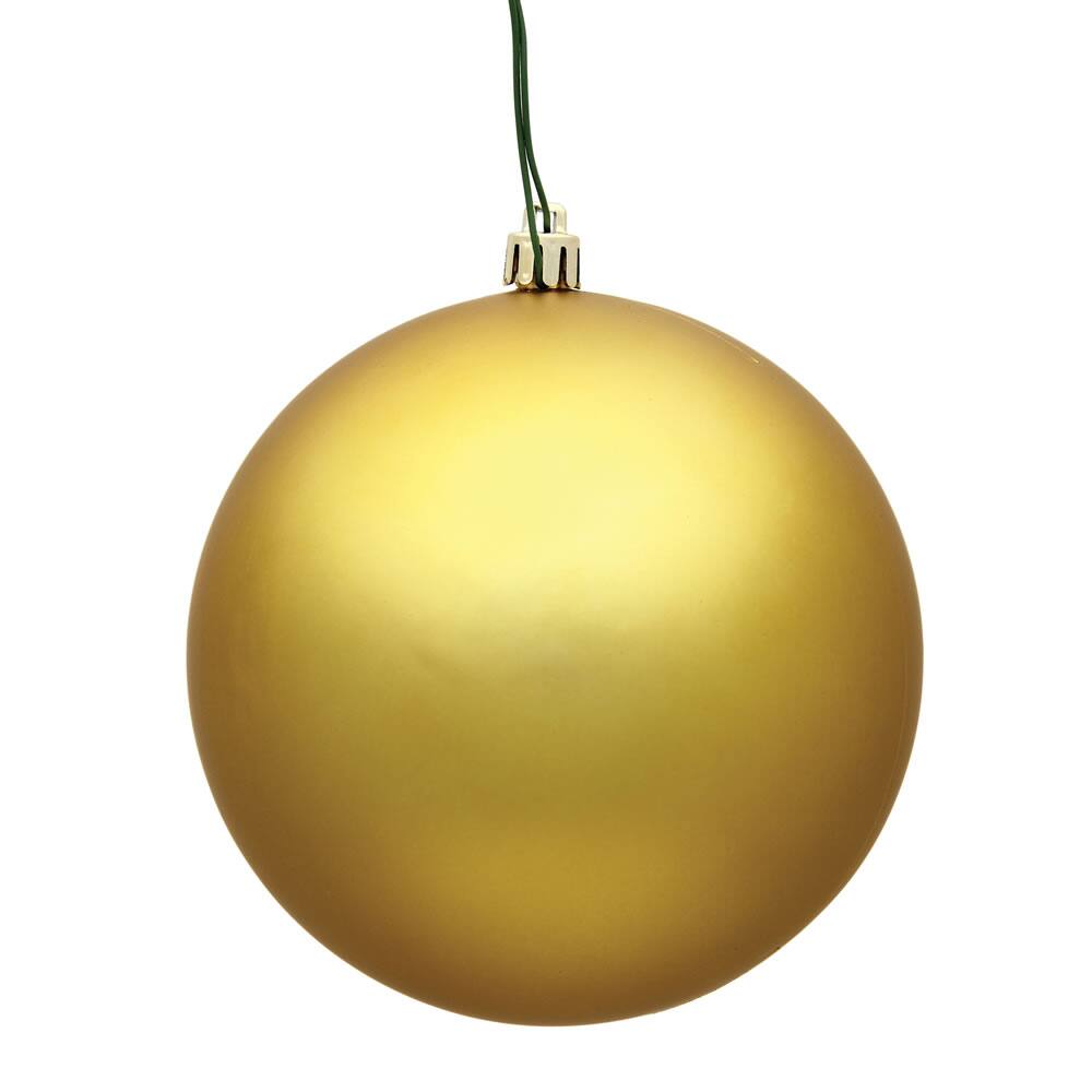 Front. Vickerman - Vickerman 8" Gold Matte Ball UV Drilled Cap - Gold.