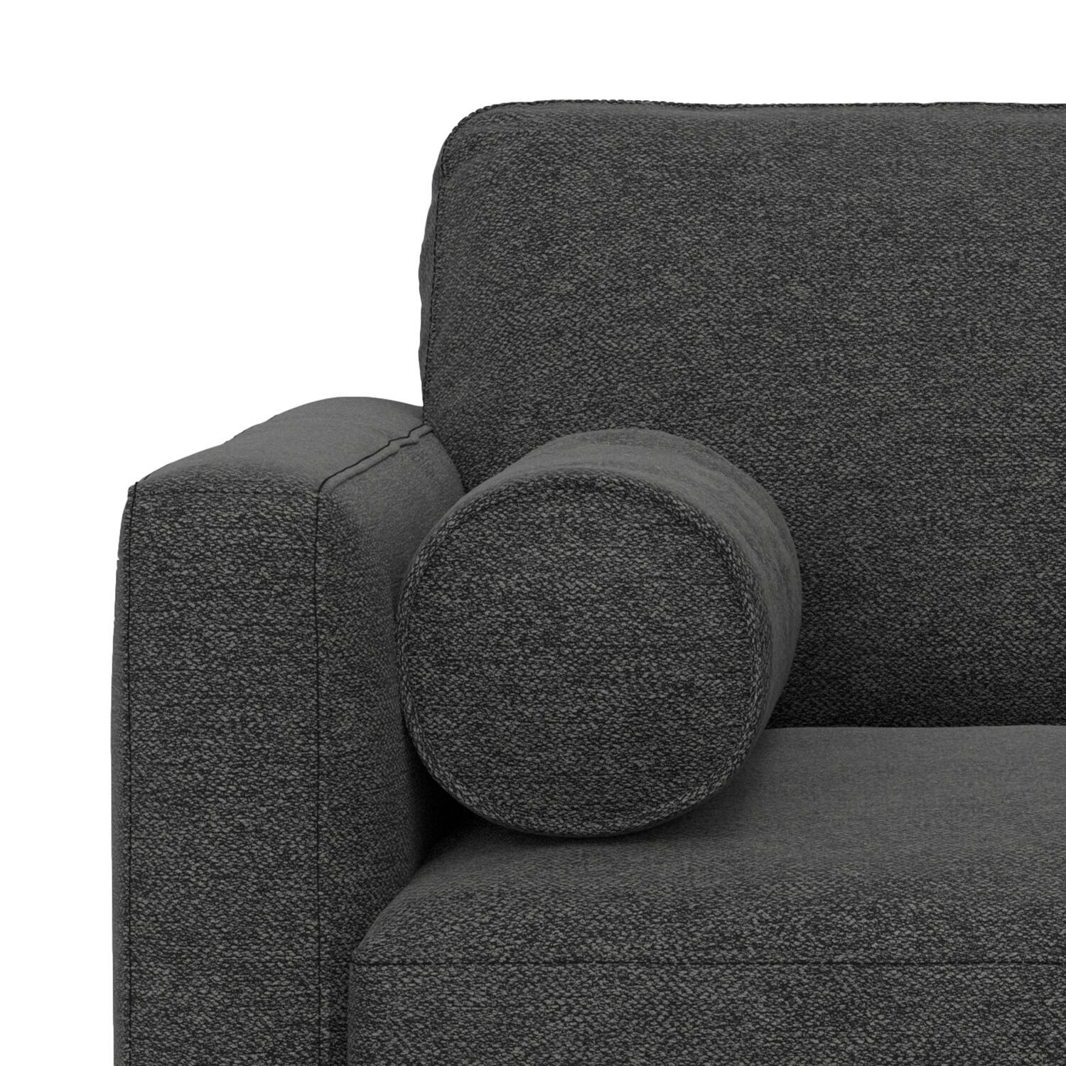 Alt View 4. Simpli Home - Morrison 42 inch Wide Mid-Century Modern Arm Chair in Charcoal Grey - Charcoal Grey.