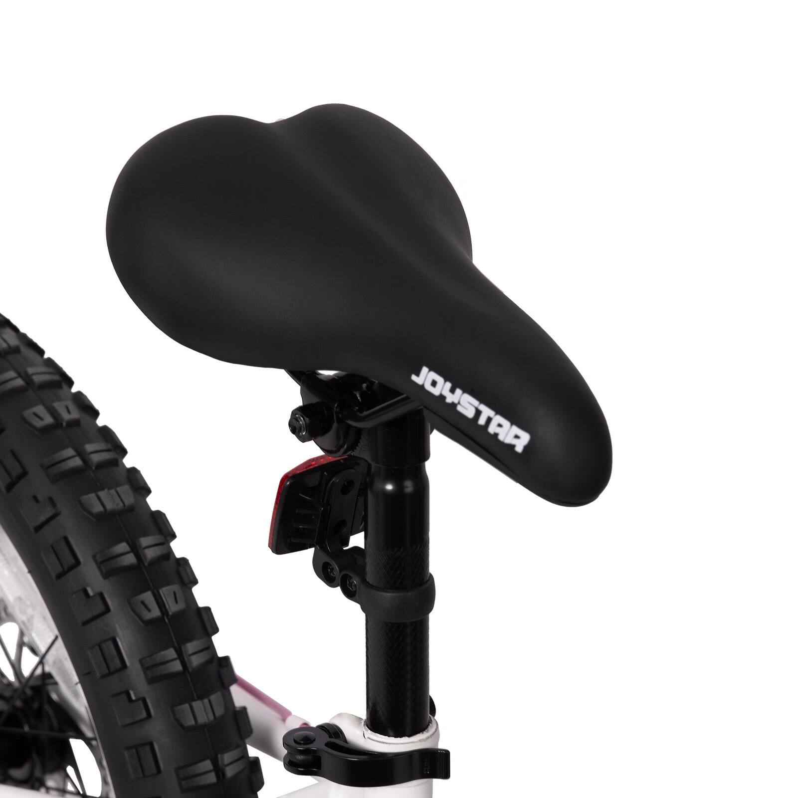 Alt View 6. JOYSTAR - JOYSTAR 20 Inch Mountain Bike for Kids Ages 7-13, 7 Speed Disc Brakes MTB, Fat Tire Kids Bicycles for Boys Girls, White - White.