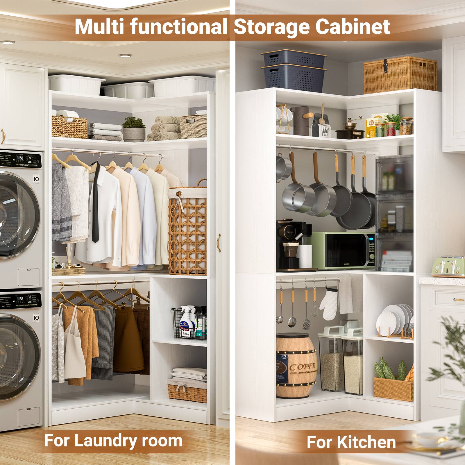 Multi functional Storage Cabinet

For Laundry room

For Kitchen