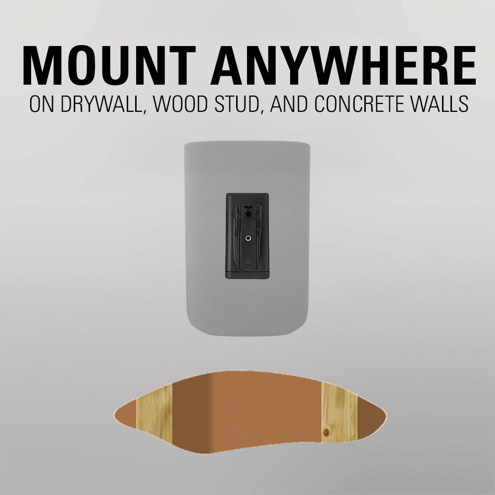 Mount Anywhere on Drywall, Wood Stud, and Concrete Walls