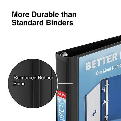 More Durable than Standard Binders

Reinforced Rubber Spine

BETTER Binder
Our Most Durable
275 Sheet Capacity