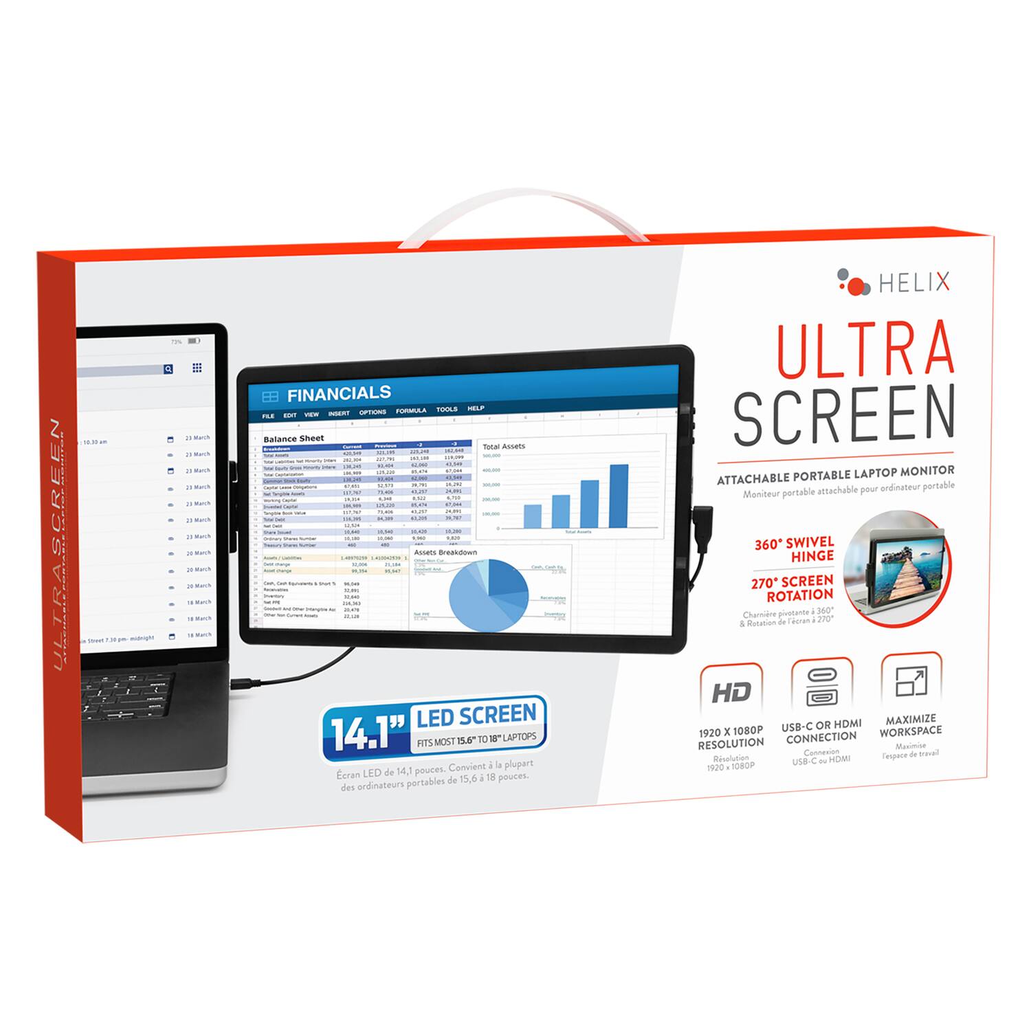 2 - - ... - - -. . Bu - - . . . - . . - - - - - - FINANCIALS FOR PA TOOLS M - NOEST - TSR ... - Balance Situzian | | - astRS - : | - - -- - - - :  -- : I - - I -- ... .o.. 3 - C- : I -  :  i : .. - - ... : i - ..-. :  C  -. -- . I - - -- :   i ... - Amats Bun  - I : .. -- - -- - | - - -- ... ... HELIX ULTRA SCREEN PORTABLE LAPTOP MONITOR ATTACHABLE attachable pour ordinateur portable Menteur portable 360 SWIVEL HINGE 270 SCREEN ROTATION pnotents 360 Cherete +e Faores . Yh0 & Iotation - . LED SCREEN 14.1" FITS MOST 1.8" TO LAPTOPS Convient - i plupart Eeran LED de 141 pouces de 15.6 i 1 pouces. des ordinateurs portables HD HDMI MAXIMIZE USB-C OR 1