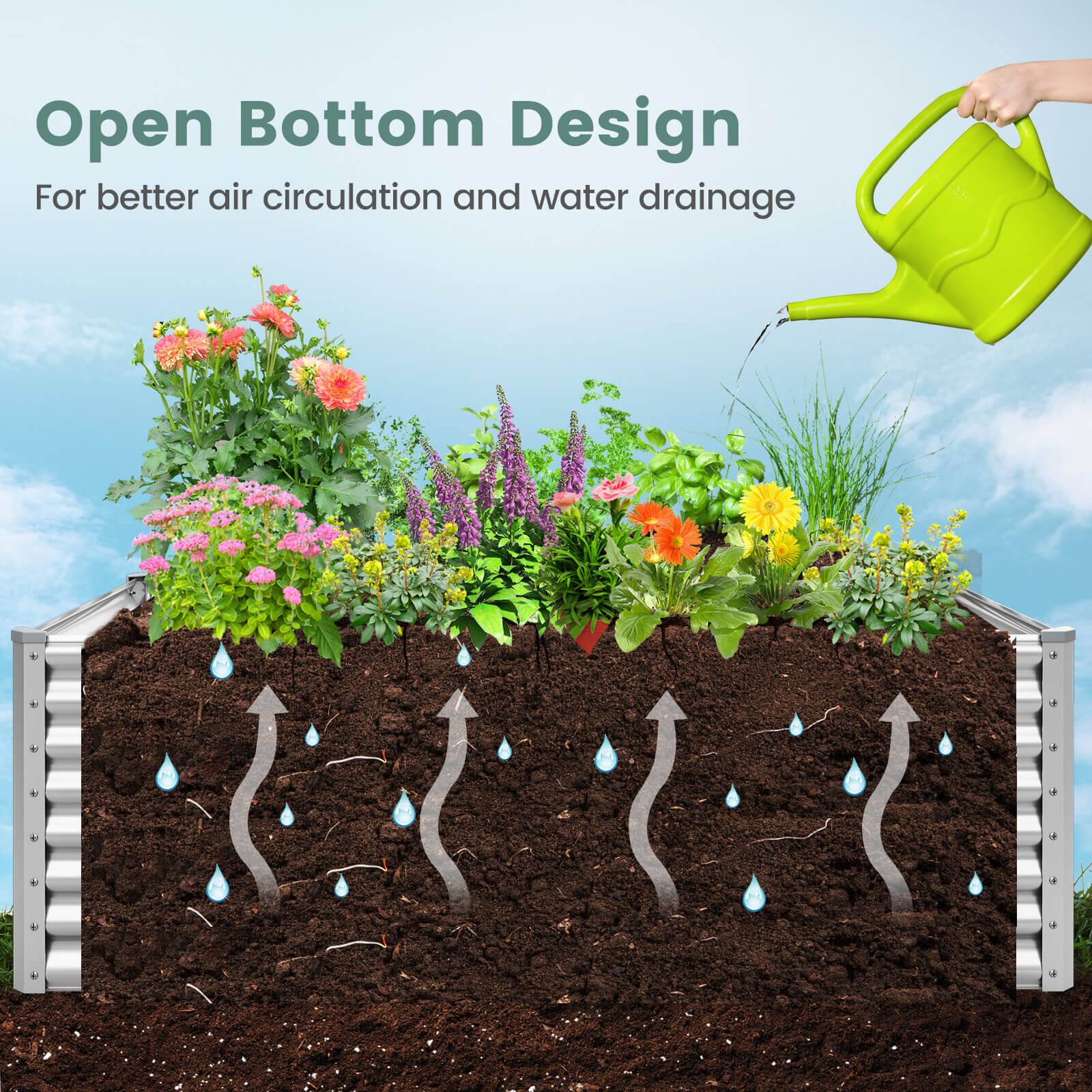Open Bottom Design  
For better air circulation and water drainage