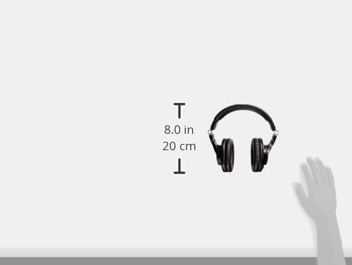 Alt View 5. Audio-Technica - Audio-Technica ATH-M30x Professional Studio Monitor Headphones, Headphone stand.