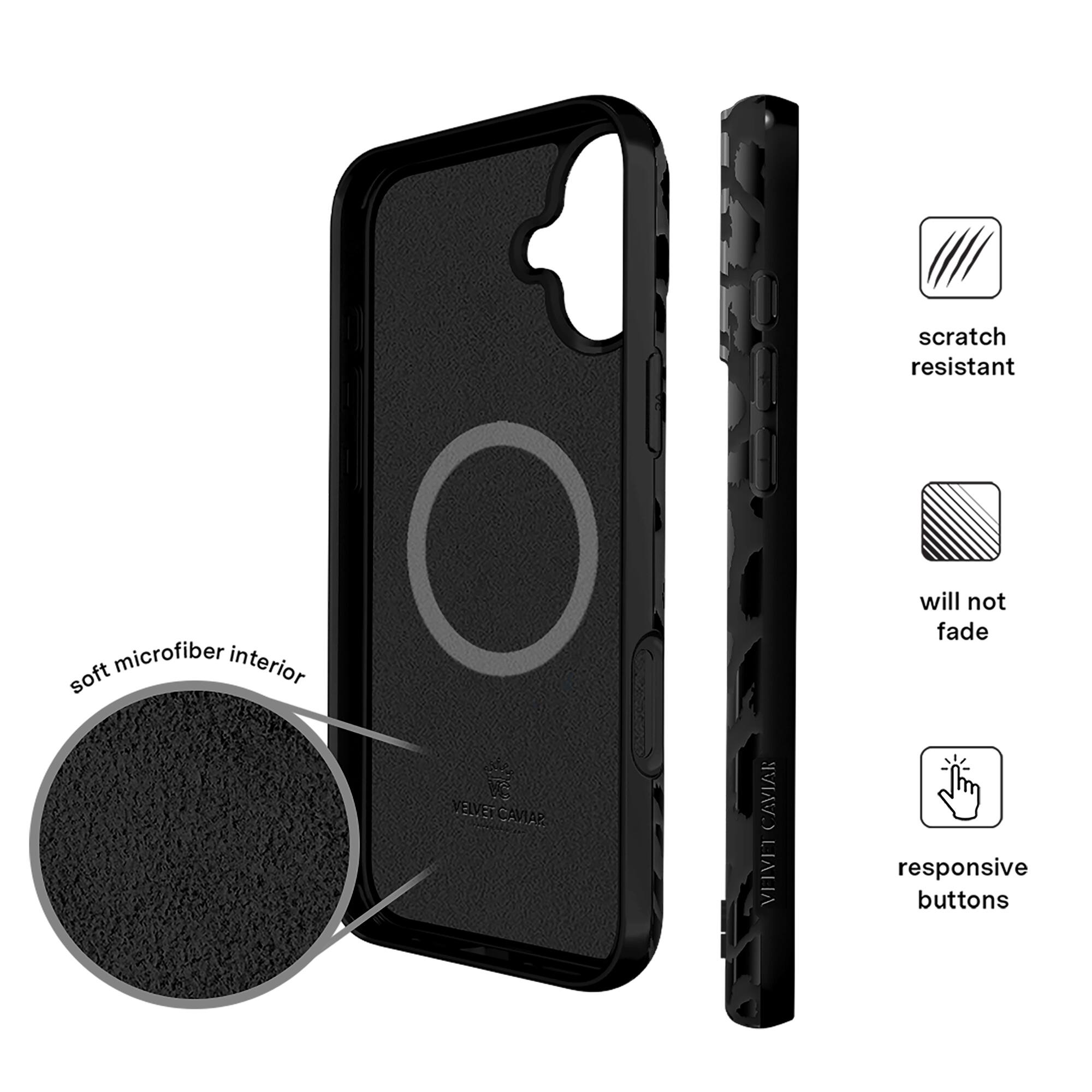 - Soft microfiber interior
- Velvet Caviar
- Scratch resistant
- Will not fade
- Responsive buttons