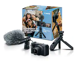 Canon - PowerShot V1 4K Video 24.2 -Megapixel Digital Camera Video Creator Kit - Black