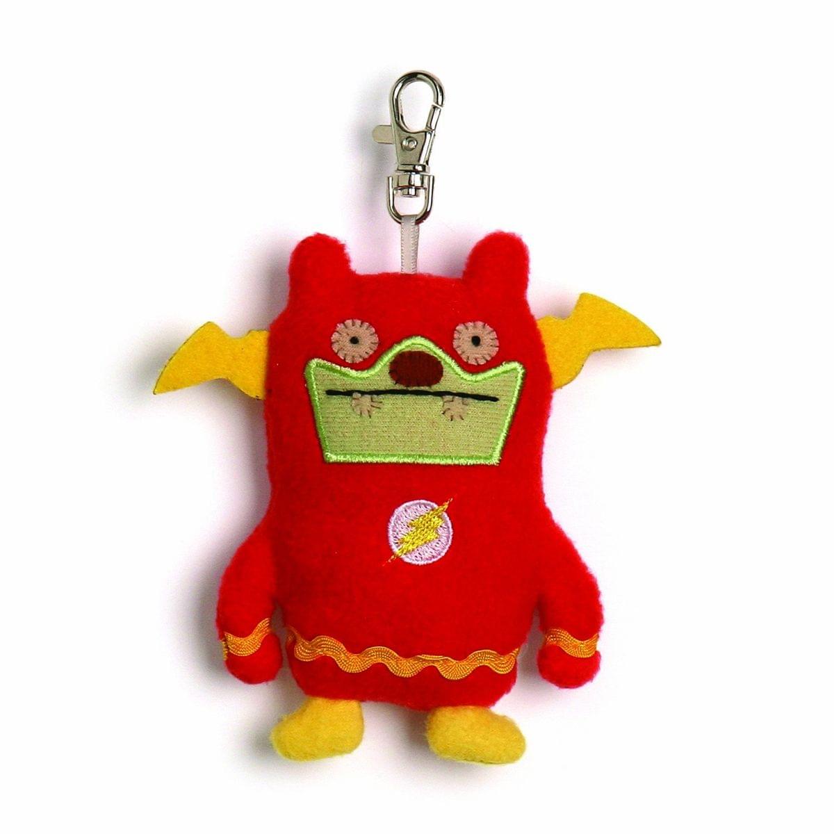 Enesco - Ugly Dolls DC Comics 4" Plush Clip-On: Jeero Flash - Red