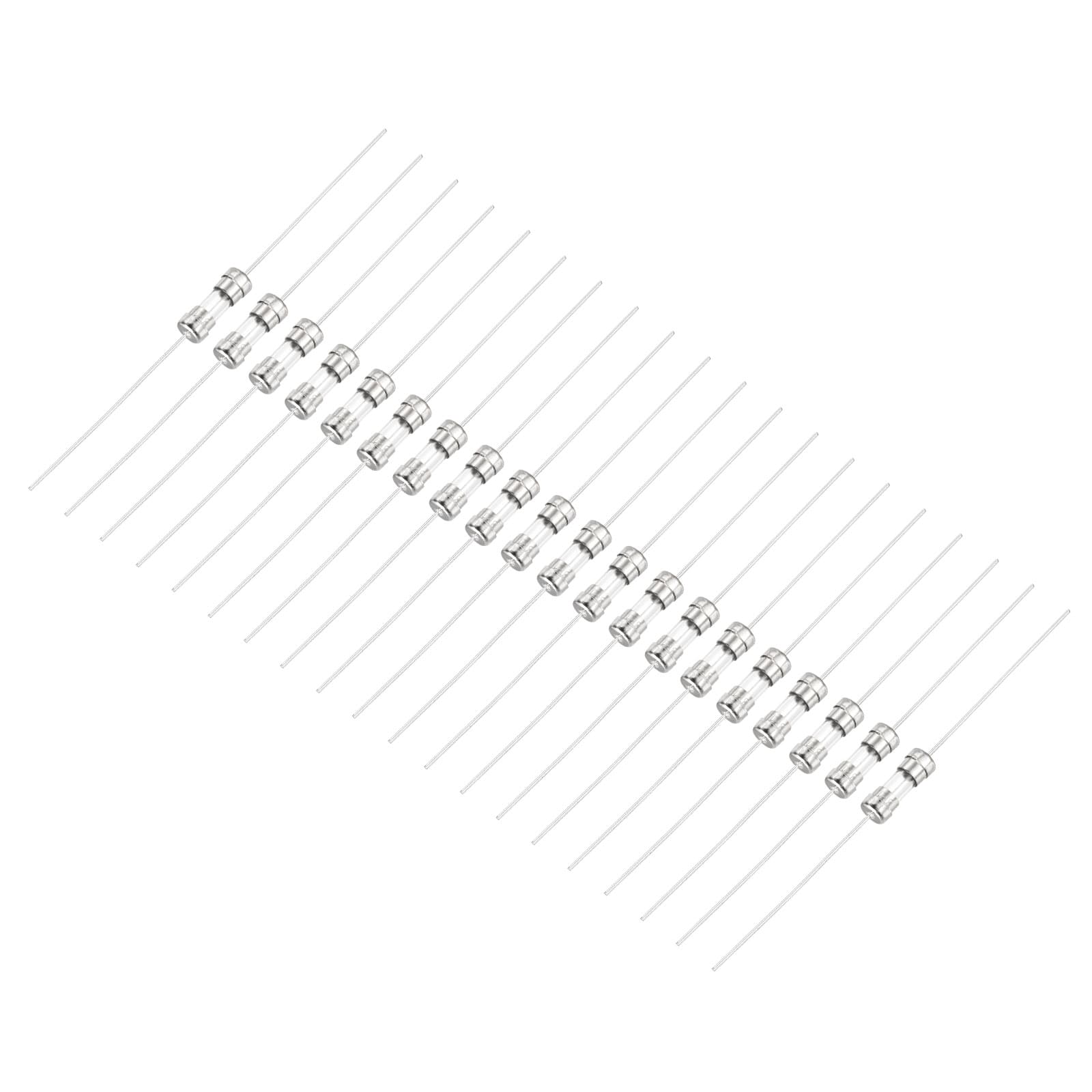 Unique Bargains - 10A 250V Glass Fuse 3.6 x10mm Fast Blow Fuse with Lead for Home Appliances 20pcs