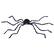 Front. Homcom - 3.25" Outdoor Halloween Decoration, Light-up Oversized Spider Halloween Prop with Light Up Bendable Legs - Black.