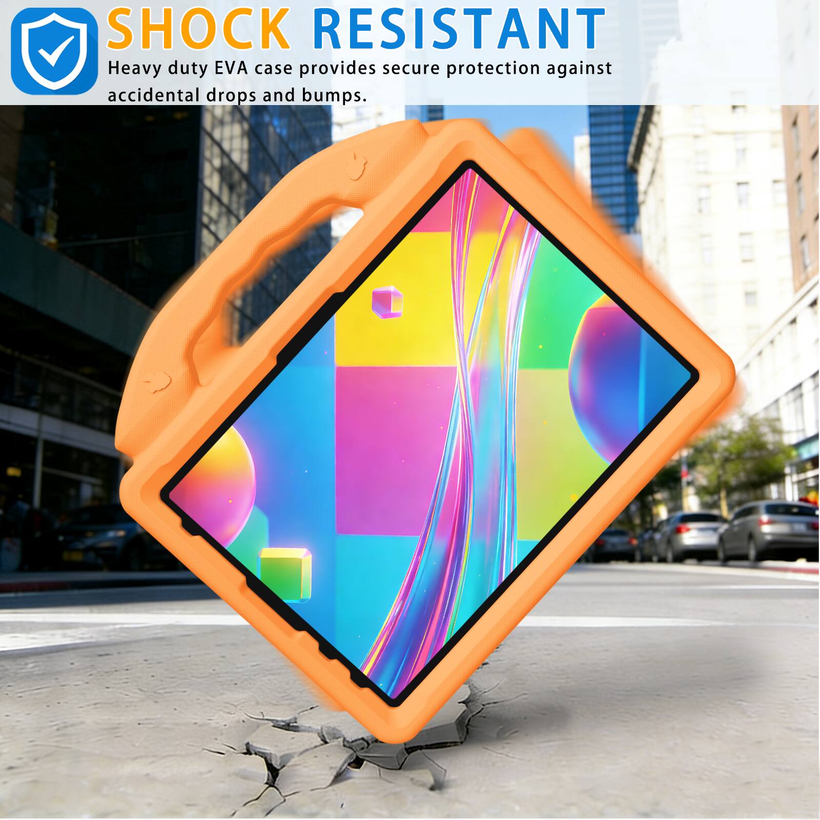 SHOCK RESISTANT  
Heavy duty EVA case provides secure protection against accidental drops and bumps.