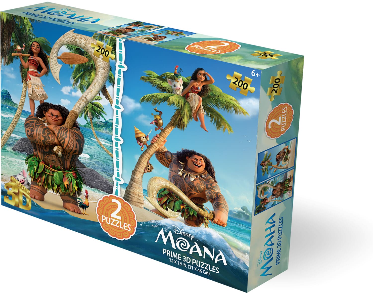 PopMarket - Disney Moana 2-Pack contains 2 x 200pc 12x18 in 3D Lenticular Puzzles - COLLECTIBLES - Multicolor price history on PriceWatchPro
