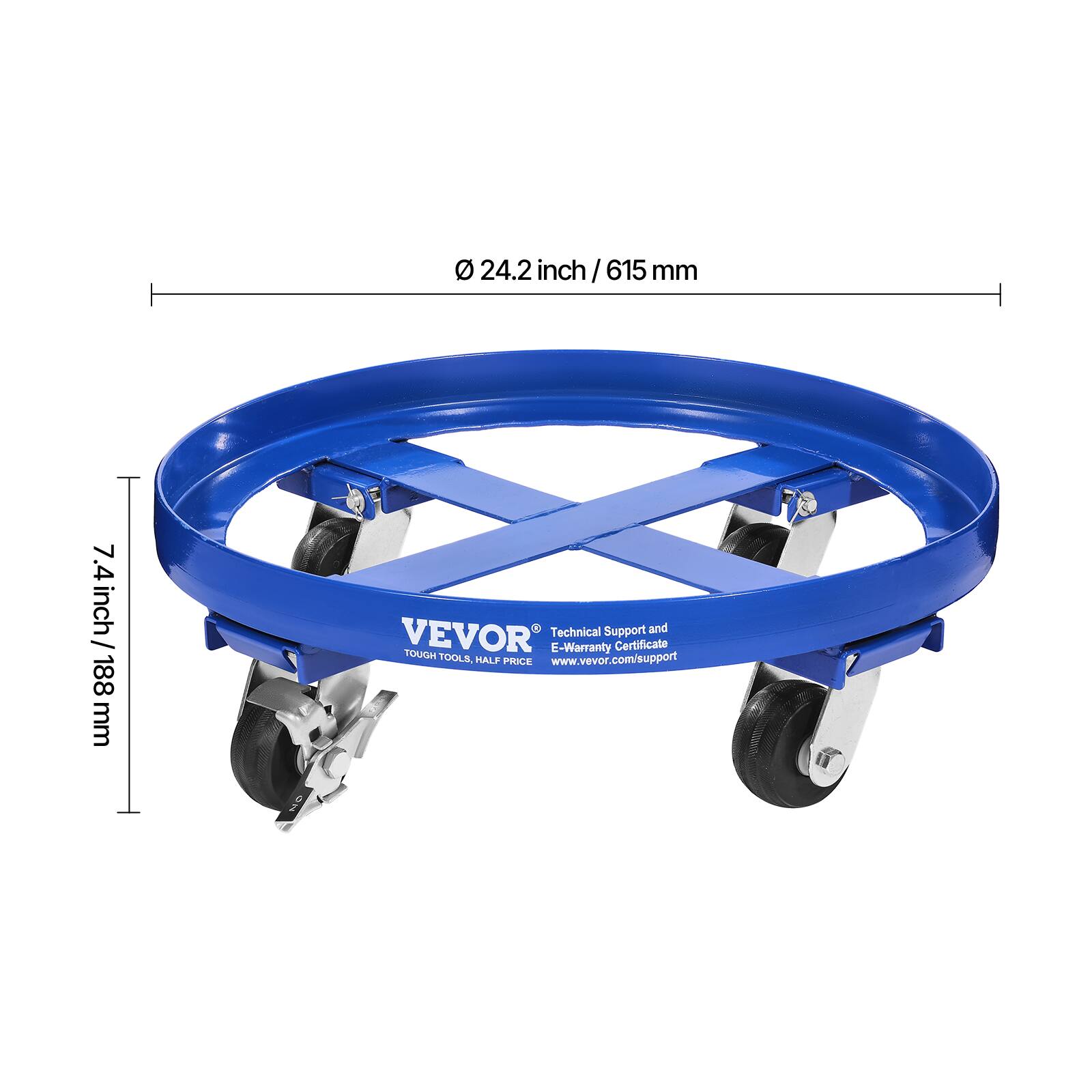 24.2 inch / 615 mm

7.4 inch / 188 mm

VEVOR  
TOUGH TOOLS. HALF PRICE

Technical Support and E-Warranty Certificate  
www.vevor.com/support