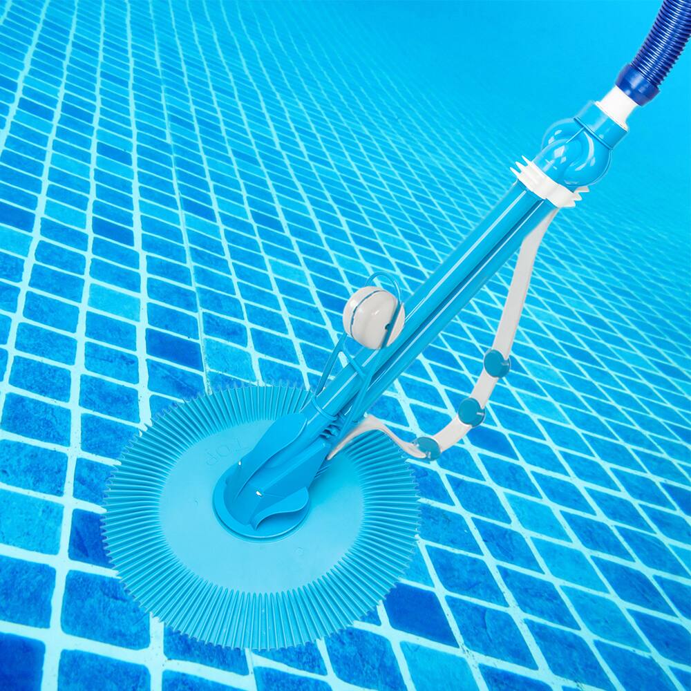 Alt View 5. Winado - 16.5in Portable Automatic Pool Vacuum Cleaner with 10 Hose-32.8FT for Indoor Outdoor Above-Ground Inground Swimming Pool - Blue.