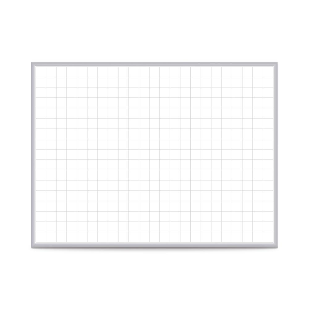 Front. Ghent - Ghent 2"x2" Grid Magnetic Whiteboard, 2’H x 3’W.