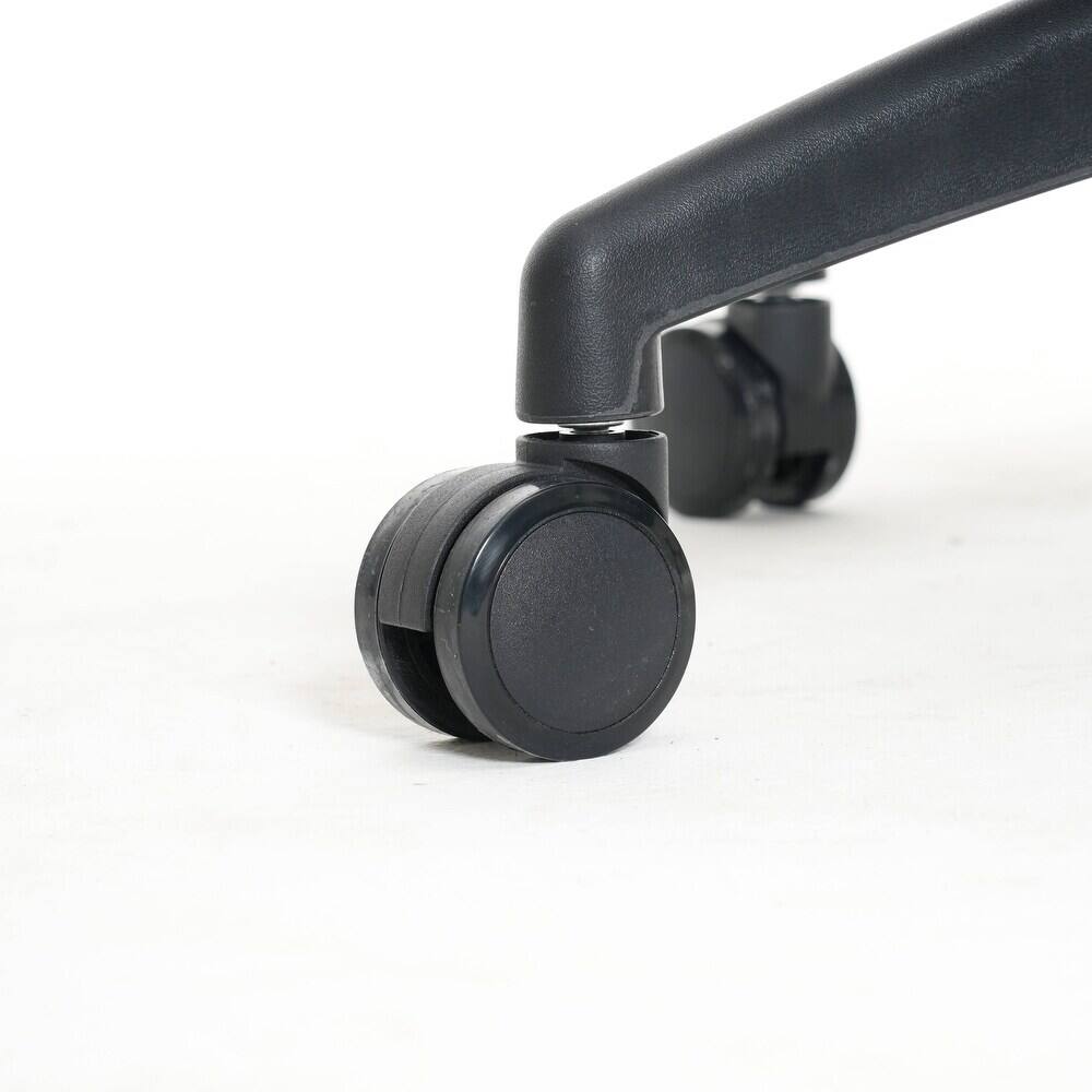 Alt View 9. LeisureMod - Hilton High-Back Adjustable Office Desk Chair Upholstered in Leather with Steel Frame, Swivel, and Ergonomic Support - White.