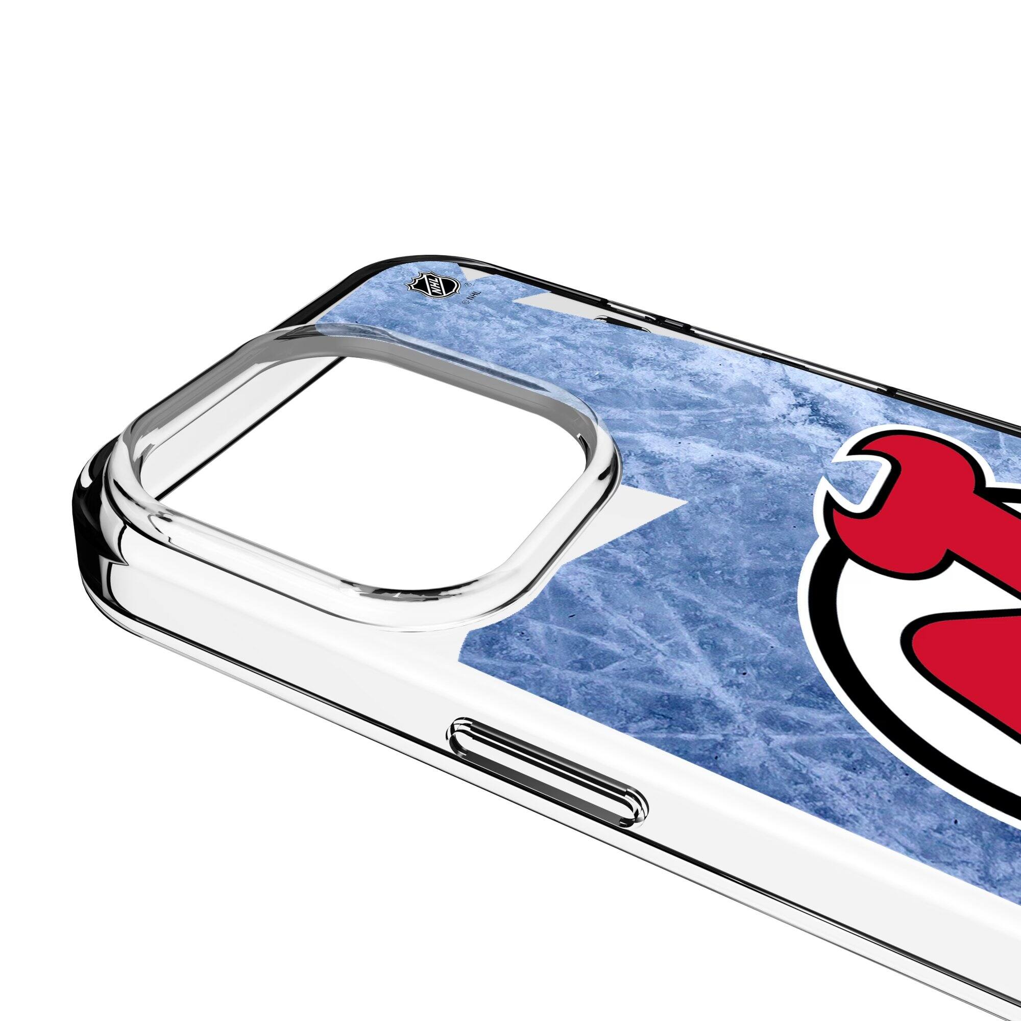 Alt View 2. Keyscaper - New Jersey Devils iPhone Clear Ice Case - 16e - Multicolor.