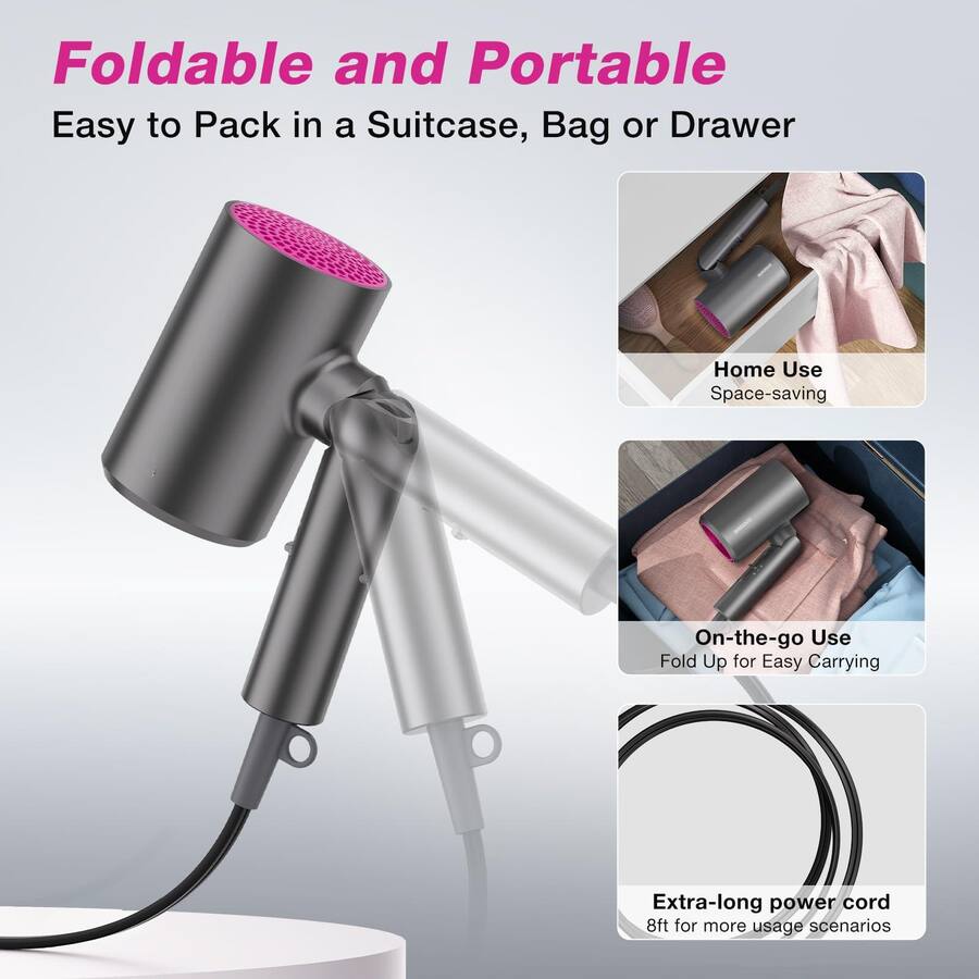 The Best Inks 1875W Ionic Lightweight Travel Hair Dryer Professional ...