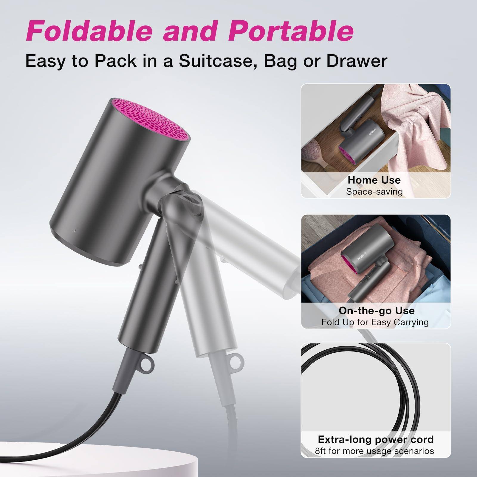 The Best Inks 1875W Ionic Lightweight Travel Hair Dryer Professional ...